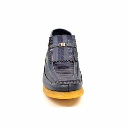 British Walkers Apollo 2 Men's Navy Blue Snake Leather And Suede Shoes by British Walkers – Don't Panic Shoes