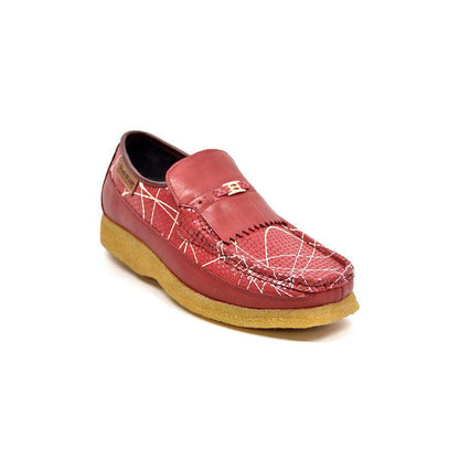 British Walkers Apollo 2 Men's Red Snake Skin Crepe Sole Shoes Shoes by British Walkers – Don't Panic Shoes