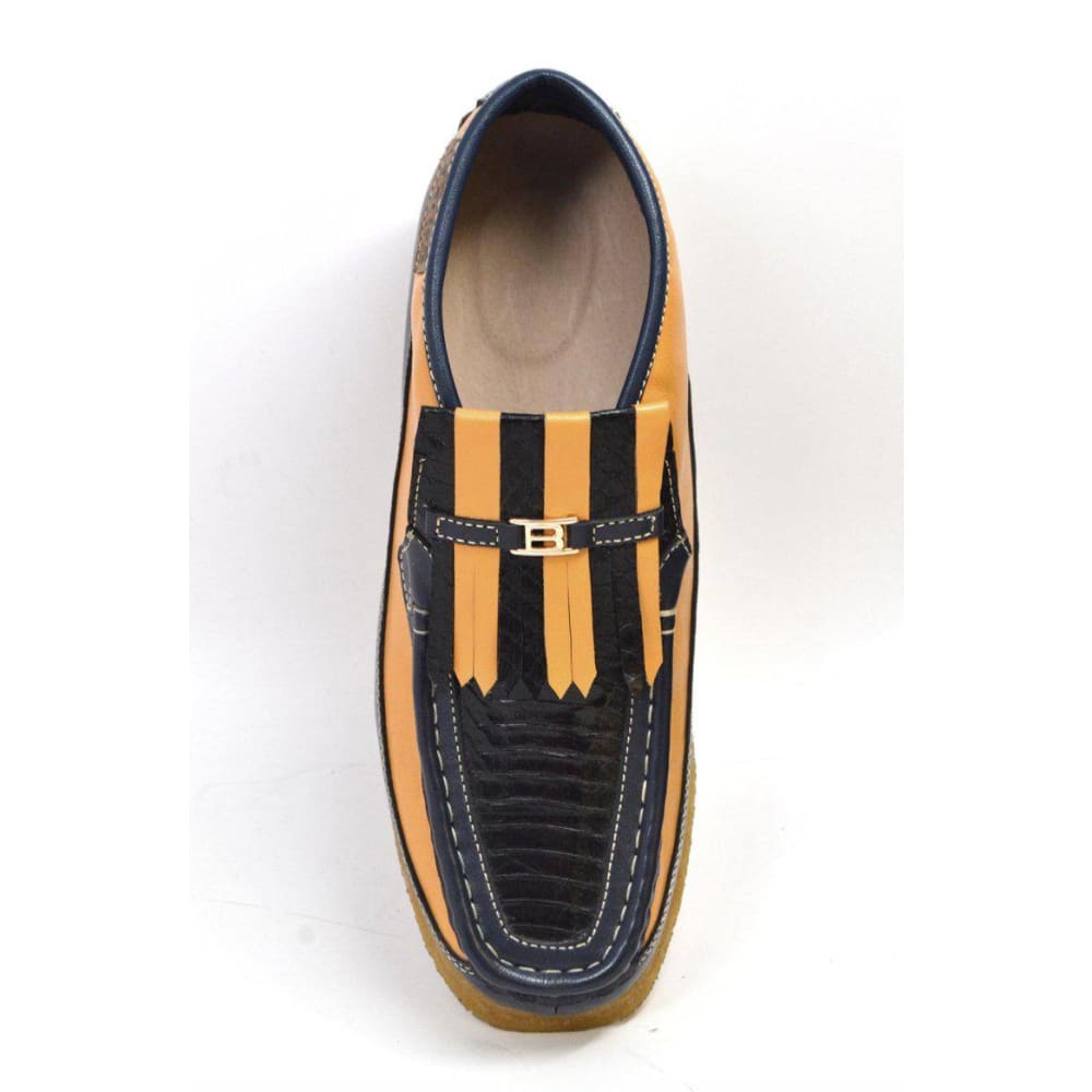 British Walkers Apollo 2 Men's Rust Snake Skin Leather Shoes by British Walkers – Don't Panic Shoes