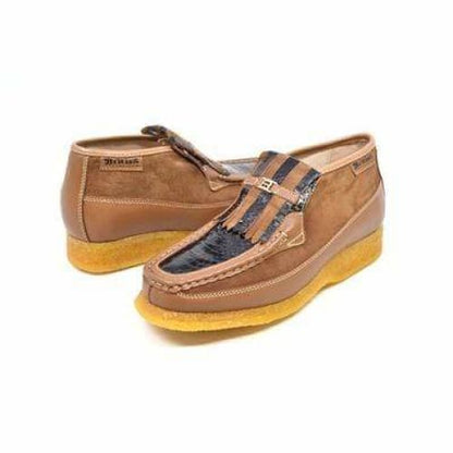 British Walkers Apollo 2 Men's Tan Snake Skin Shoes by British Walkers – Don't Panic Shoes