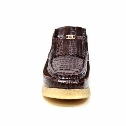 BritiSh Walkers Apollo Croc Men’s Brown Crocodile Leather & Suede Chukka Boots – Handcrafted Limited Edition Masterpiece Of Exotic British Luxury Shoes by British Walkers – Don't Panic Shoes