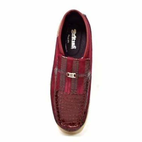 British Walkers Apollo Croc Men's Burgundy Crocodile Leather And Suede Limited Edition Style Chukka Boots Shoes by British Walkers – Don't Panic Shoes