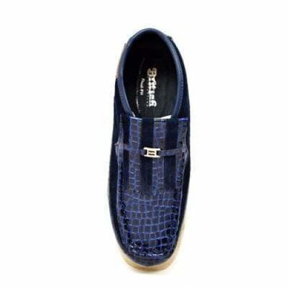 BritiSh Walkers Apollo Croc Men’s Navy Blue Crocodile Leather & Suede Chukka Boots – Handcrafted Limited Edition Icon Of Modern British Prestige Shoes by British Walkers – Don't Panic Shoes