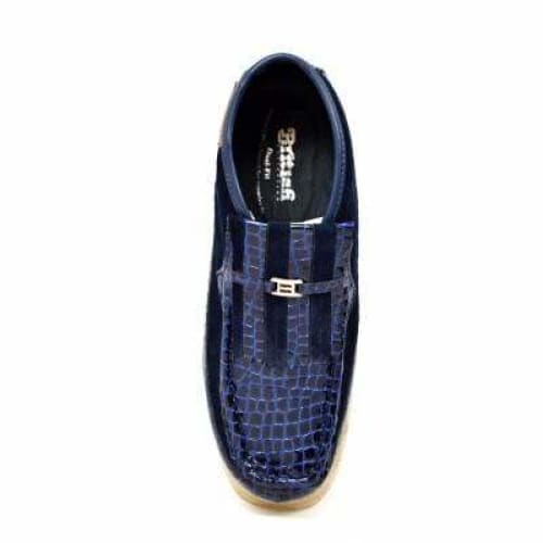 BritiSh Walkers Apollo Croc Men’s Navy Blue Crocodile Leather & Suede Chukka Boots – Handcrafted Limited Edition Icon Of Modern British Prestige Shoes by British Walkers – Don't Panic Shoes