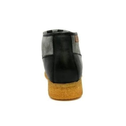 BritiSh Walkers Apollo Men’s Black & Gray Leather–Suede Slip - On Boots – Handcrafted Crepe - Sole Classic Of Modern British Style Shoes by British Walkers – Don't Panic Shoes