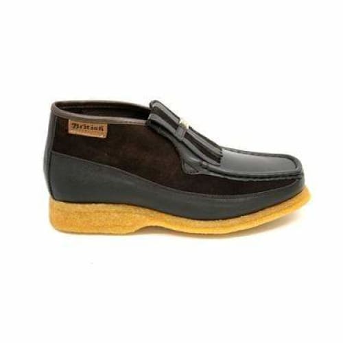 BritiSh Walkers Apollo Men’s Brown Leather & Suede Slip - On Boots – HAndcrafted Crepe - Sole Classic Of Warm Elegance and Timeless British Style Shoes by British Walkers – Don't Panic Shoes