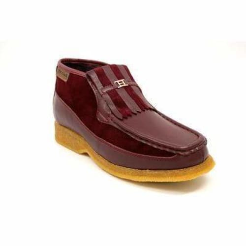 BritiSh Walkers Apollo Men’s Burgundy Leather & Suede Slip - On Boots – HAndcrafted Crepe - Sole Blend Of Rich Color, Modern Style, and British Craftsmanship Shoes by British Walkers – Don't Panic Shoes
