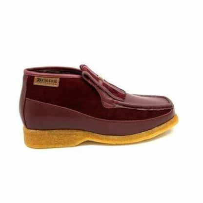 BritiSh Walkers Apollo Men’s Burgundy Leather & Suede Slip - On Boots – HAndcrafted Crepe - Sole Blend Of Rich Color, Modern Style, and British Craftsmanship Shoes by British Walkers – Don't Panic Shoes
