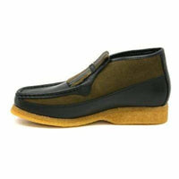 Thumbnail for British Walkers Apollo Men’s Green Leather And Suede Crepe