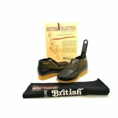 BritiSh Walkers Apollo Men’s Green Leather & Suede Slip - On Boots – Handcrafted Crepe - Sole Expression Of Modern British Style Shoes by British Walkers – Don't Panic Shoes