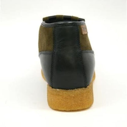 BritiSh Walkers Apollo Men’s Green Leather & Suede Slip - On Boots – Handcrafted Crepe - Sole Expression Of Modern British Style Shoes by British Walkers – Don't Panic Shoes