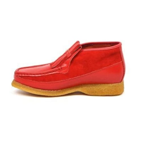 British Walkers Apollo Men’s Red Leather And Suede Ankle