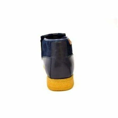 BritiSh Walkers Apollo Men’s Navy Leather & Suede Slip - On Boots – HAndcrafted Crepe - Sole Blend Of Classic British Luxury and Modern Style Shoes by British Walkers – Don't Panic Shoes