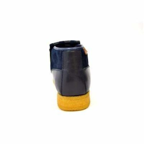 BritiSh Walkers Apollo Men’s Navy Leather & Suede Slip - On Boots – HAndcrafted Crepe - Sole Blend Of Classic British Luxury and Modern Style Shoes by British Walkers – Don't Panic Shoes