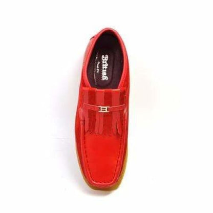 BritiSh Walkers Apollo Men’s Red Leather & Suede Slip - On Chukka Boots – HAndcrafted Fusion Of Bold Style and Modern British Luxury Shoes by British Walkers – Don't Panic Shoes