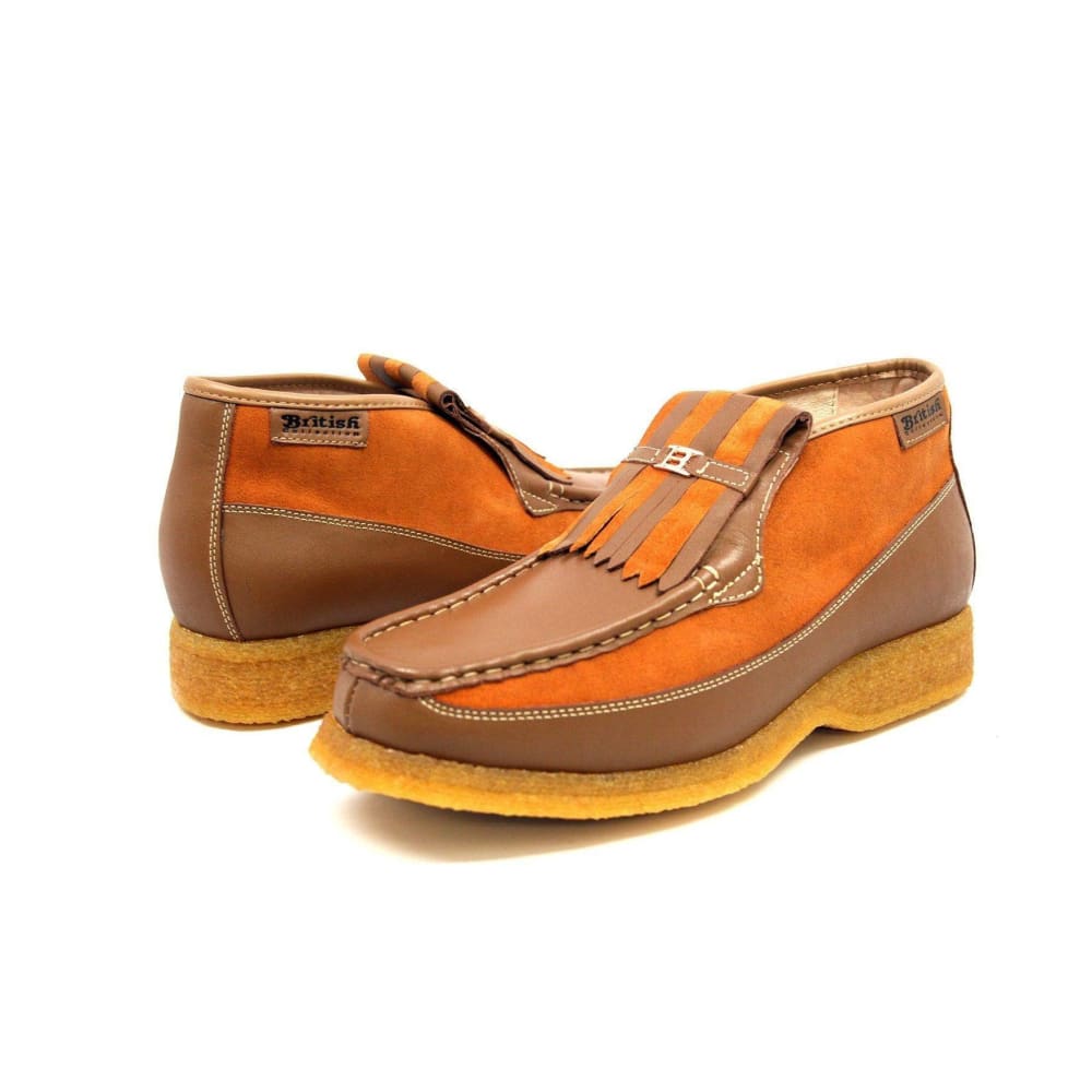 British Walkers Apollo Men's Rust Leather And Suede Shoes by British Walkers – Don't Panic Shoes