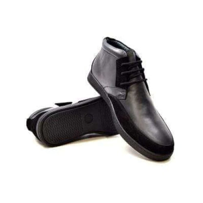 British Walkers Birmingham Bally Style Men's Black Leather High Tops Shoes by British Walkers – Don't Panic Shoes