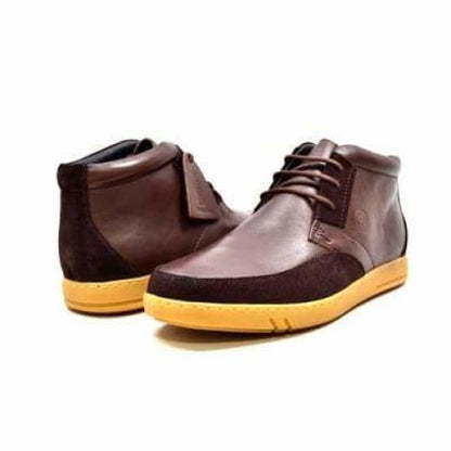 British Walkers Birmingham Bally Style Men's Brown Leather High Tops Shoes by British Walkers – Don't Panic Shoes