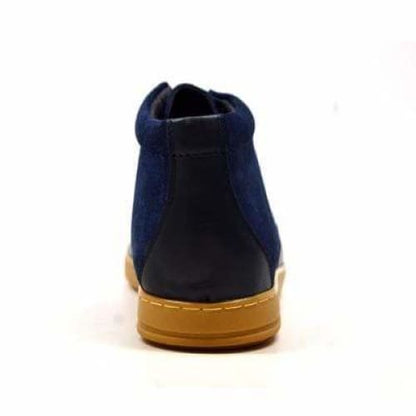 British Walkers Birmingham Bally Style Men's Navy Blue Suede High Tops Shoes by British Walkers – Don't Panic Shoes