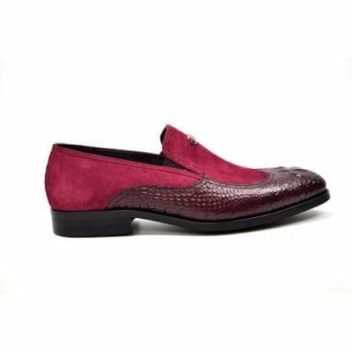 British Walkers Bordeaux Red Leather And Suede