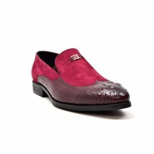 British Walkers Bordeaux Red Leather And Suede