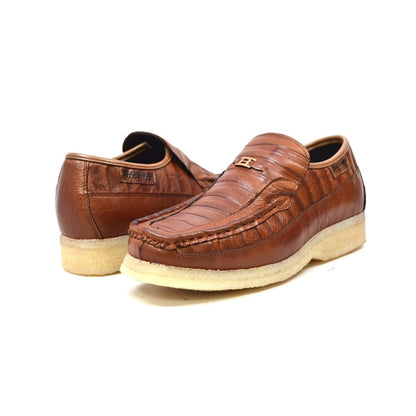 British Walkers Brick Men's Leather Crepe Sole Slip On Shoes Shoes by British Walkers – Don't Panic Shoes