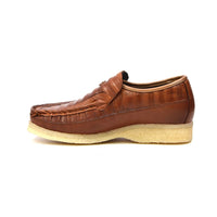 Thumbnail for British Walkers Brick Men’s Leather Crepe Sole Slip On Shoes