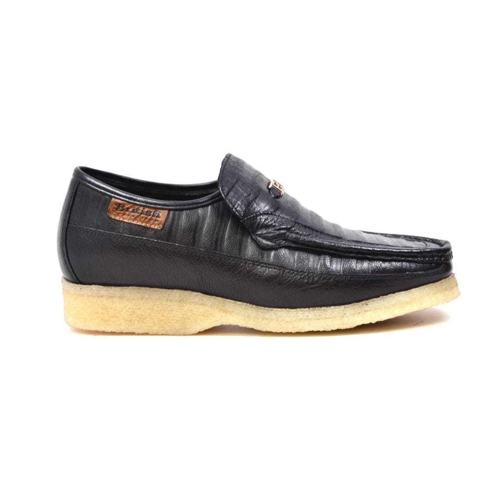 British Walkers Brick Men’s Leather Crepe Sole Slip On Shoes