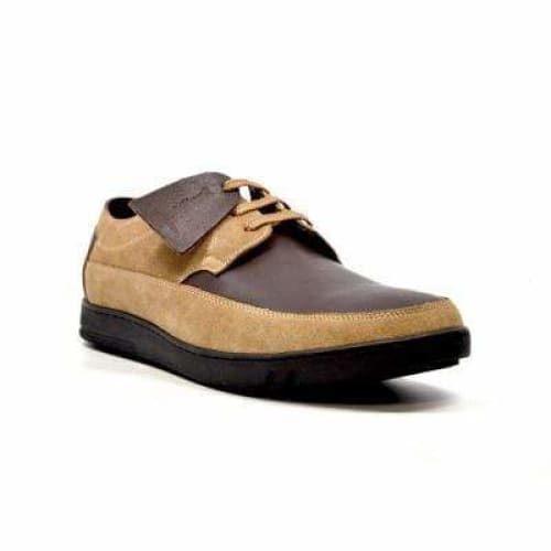 British Walkers Bristol Bally Style Men's Brown And Tan Leather And Suede Low Top Sneakers Shoes by British Walkers – Don't Panic Shoes