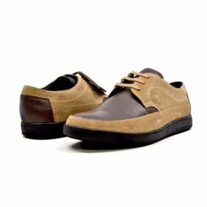 British Walkers Bristol Bally Style Men's Brown And Tan Leather And Suede Low Top Sneakers Shoes by British Walkers – Don't Panic Shoes