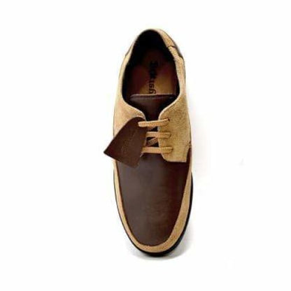 British Walkers Bristol Bally Style Men's Brown And Tan Leather And Suede Low Top Sneakers Shoes by British Walkers – Don't Panic Shoes