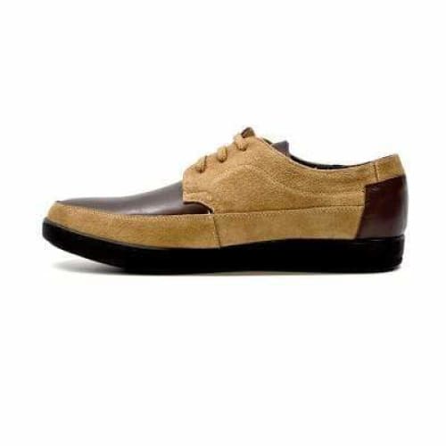 British Walkers Bristol Bally Style Men's Brown And Tan Leather And Suede Low Top Sneakers Shoes by British Walkers – Don't Panic Shoes