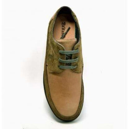 British Walkers Bristol Bally Style Men's Olive Green And Tan Leather And Suede Low Top Sneakers Shoes by British Walkers – Don't Panic Shoes