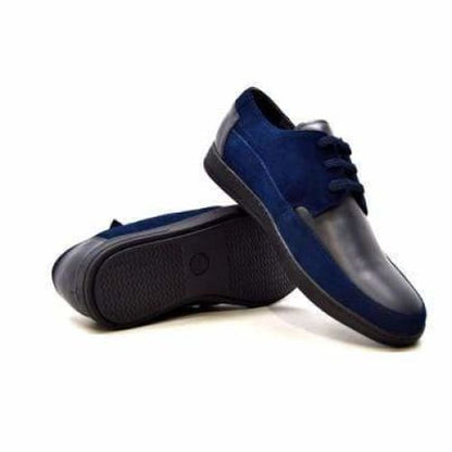 British Walkers Bristol Bally Style Navy Blue Men's Leather And Suede Shoes by British Walkers – Don't Panic Shoes
