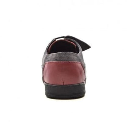 British Walkers Bristols Bally Style Burgundy And Gray Leather And Suede Low Top Sneakers Shoes by British Walkers – Don't Panic Shoes