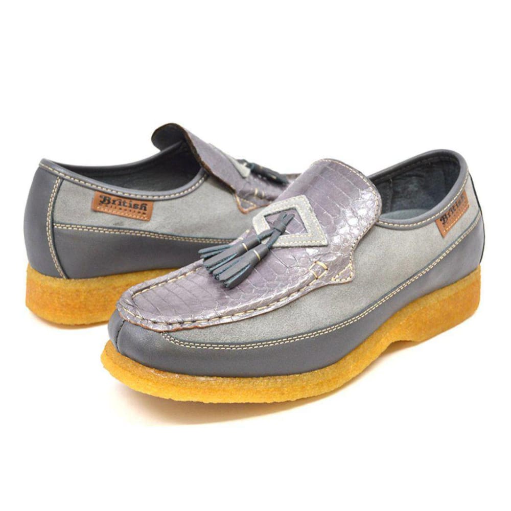 British Walkers Brooklyn 2 Men's Snake Skin Leather Crepe Sole Shoes Shoes by British Walkers – Don't Panic Shoes