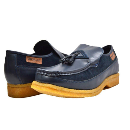 British Walkers Brooklyn I Men's Leather And Suede Crepe Sole Slip On Shoes by British Walkers – Don't Panic Shoes