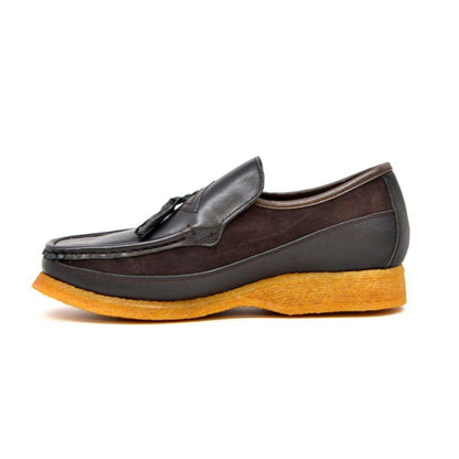 British Walkers Brooklyn I Men's Leather And Suede Crepe Sole Slip On Shoes by British Walkers – Don't Panic Shoes