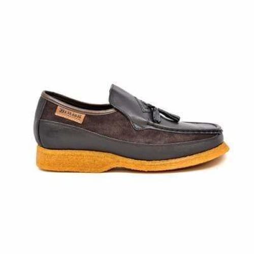 British Walkers Brooklyn Men's Brown Leather And Suede Crepe Sole Slip On Shoes by British Walkers – Don't Panic Shoes