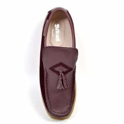 British Walkers Brooklyn Men's Burgundy Leather And Suede Crepe Sole Slip On Shoes by British Walkers – Don't Panic Shoes
