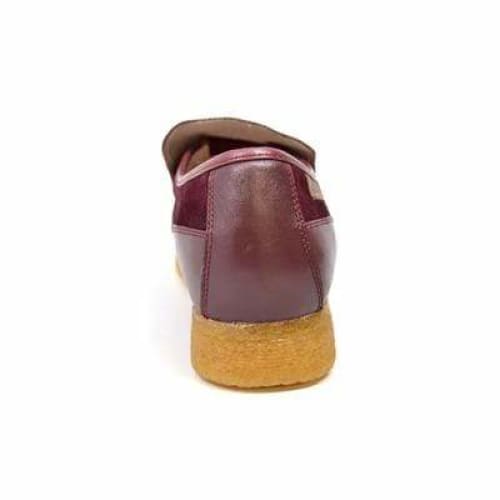 British Walkers Brooklyn Men's Burgundy Leather And Suede Crepe Sole Slip On Shoes by British Walkers – Don't Panic Shoes