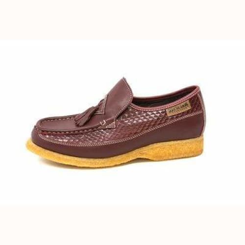 British Walkers Brooklyn Men's Burgundy Snake Skin Leather Crepe Sole Shoes Shoes by British Walkers – Don't Panic Shoes