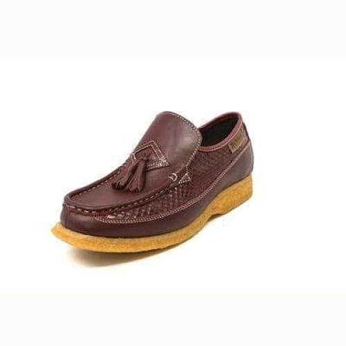 British Walkers Brooklyn Men's Burgundy Snake Skin Leather Crepe Sole Shoes Shoes by British Walkers – Don't Panic Shoes