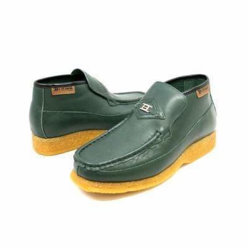 British Walkers Bwb Men's Green Leather Slip On Ankle Boots by British Walkers – Don't Panic Shoes