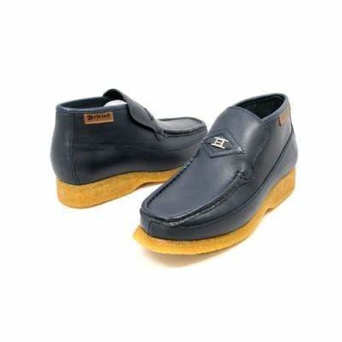 British Walkers Bwb Men's Navy Blue Leather Slip On Ankle Boots by British Walkers – Don't Panic Shoes
