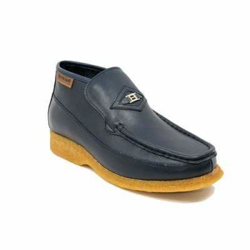British Walkers Bwb Men's Navy Blue Leather Slip On Ankle Boots by British Walkers – Don't Panic Shoes