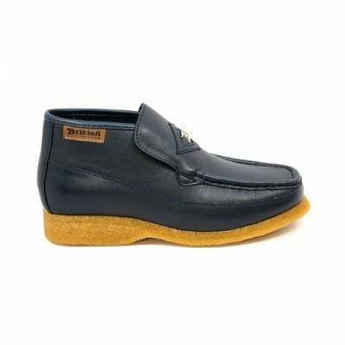 British Walkers Bwb Men's Navy Blue Leather Slip On Ankle Boots by British Walkers – Don't Panic Shoes
