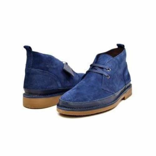 BritiSh WAlkers Cambridge Men’s Navy Blue Leather & Suede Chukka Boots – Handcrafted Elegance With a Bold Modern British Edge Shoes by British Walkers – Don't Panic Shoes