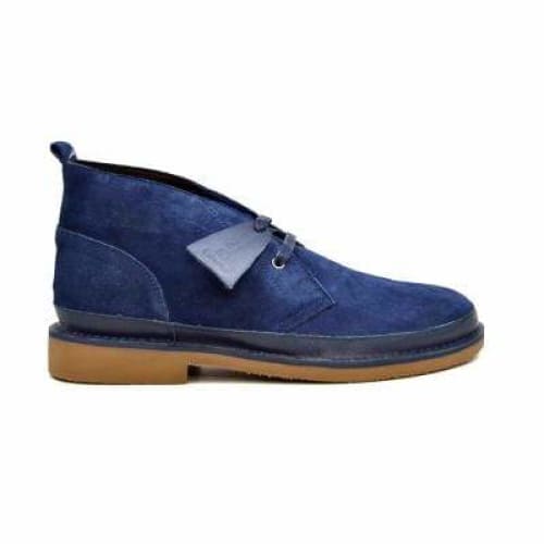 BritiSh WAlkers Cambridge Men’s Navy Blue Leather & Suede Chukka Boots – Handcrafted Elegance With a Bold Modern British Edge Shoes by British Walkers – Don't Panic Shoes