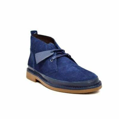 BritiSh WAlkers Cambridge Men’s Navy Blue Leather & Suede Chukka Boots – Handcrafted Elegance With a Bold Modern British Edge Shoes by British Walkers – Don't Panic Shoes